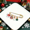 Accesorios Navideños de Venta Caliente Transfronteriza, Broches Metálicos para Bolsos, Pines de Dibujos Animados de Árbol de Navidad, Accesorios para Ropa, Modernos