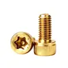 Tornillos antirrobo de alta resistencia grado 12.9 dorados con cabeza hexagonal Allen, tornillos de cabeza avellanada, pernos de cabeza cilíndrica M3-M12