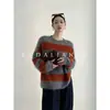 Suéter de punto mullido, imitación cachemir y lana, otoño/invierno, como una nube, corte holgado, suéter a rayas para mujer