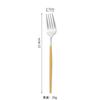 Vajilla de Acero Inoxidable Transfronteriza Cuchillo para Bistec y Tenedor Cuchara y Tenedor para Postre Cuchara para Hielo de Mango Largo Vajilla Occidental Portuguesa Juego de Cuchillo, Tenedor y Cuchara