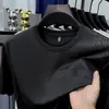 Camiseta de Manga Corta para Hombre con Estampado de Acero, Cuello Redondo, Sin Costuras, Moda de Verano 2026, Marca Trendy Casual, Camiseta de Manga Corta Estampada para Hombre