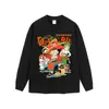 Camiseta de Manga Corta para Hombre Transfronteriza Calle Anime Personajes de Dibujos Animados Japoneses Divertida Estampada Suelta Algodón Cuello Redondo Tops para Hombres y Mujeres