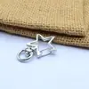 Material diy aleación corazón de melocotón pentagrama estrella colgante llavero 81421