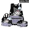 3D Nuevo Producto Impreso Sanrio kuromi kuromi Estudiante Mochila Escolar Bolso para el Almuerzo Estuche para Lápices Set de Tres Piezas