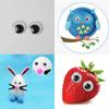 Accesorios para ojos de animales hechos a mano para niños de AliExpress, juguete de bricolaje con ojos adhesivos, actividad en blanco y negro.