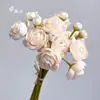 Flores de Lótus Artificiais Transfronteiriças para Decoração de Sala de Estar Interna e Mesa de Jantar, Ornamentos de Arte de Flor de Chá, Flores Artificiais para Atacado