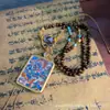 Hotong Nepal Tíbet Thangka Puro Pintado a Mano Cielo Negro Grande Núcleo de Tarjeta 4*5