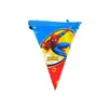 Nueva Colección de Banderines Triangulares con Temas de Dibujos Animados para Decoración de Fiestas de Cumpleaños y Festividades, Accesorios y Pancartas