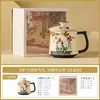 Taza de té de cerámica hecha en fábrica, Taza de maestro, Tetera pequeña, Bol con tapa de tres piezas para el hogar, Taza de té de oficina, Juego de té