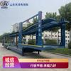 Puente de Airbag de 3 Ejes Transportador de 10 Coches Estilo Europeo Remolque de Transporte de Pasajeros de 8 Coches Transportador Cerrado Semirremolque
