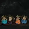 Swing de mola monge ornamentos de carro punho bêbado Kung Fu quatro não pequenos monges resina artesanato de carro fabricantes