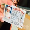 Paquete de tarjetas decorativas para tarjetas navideñas de Papá Noel con licencia de conducir transfronteriza nueva