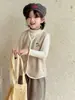 25 Roupas Infantis Outono e Inverno Estilo Coreano Jaqueta Colete Térmico Infantil Cardigan de Bebê Engrossado Colete Sem Manga para Meninos e Meninas