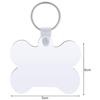 Llavero de madera en blanco para transferencia térmica, llavero de MDF, placa de identificación para perro tipo hueso, imprimible, logotipo, regalo publicitario