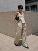 Qianhe Primavera y Verano Nuevo Estilo Estilo Japonés Simple y a la Moda Romántico Francés Camisa de un Hombro Look Holgado Adelgazante Top Cómodo para Mujer