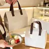 Bolsas isotérmicas de aluminio de color liso para llevar, para comida y pastel, bolsas de mano isotérmicas y conservadoras para llevar, venta al por mayor