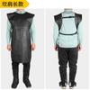 Ropa Protectora de Cuero de Vaca Resistente al Desgaste, Aislante al Calor, Anti-Quemaduras y de Alta Temperatura para Soldador, Delantal de Soldador con Vestimenta Inversa, Ropa de Trabajo para Soldadura por Arco de Argón