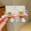 Novo Grampo de Cabelo Hanfu Estilo Chinês para Meninas, Acessório de Cabelo Infantil com Flores de Estilo Antigo, Franjas e Pérolas, Doce e Retrô