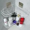 Tripé Bancada de Banheiro Rack de Armazenamento de Cosméticos Prateleira de Banheiro Banheiro Sem Furos Montado na Parede