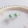 Brincos de Tarraxa Doces Clássicos da Moda em Aço Titânio Forno Simples Dourado de Alta Qualidade que Preservam a Cor para Mulheres