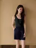 Colete Novo de Viscose Acetato Lã Primavera/Verão para Mulheres, Confortável e Versátil, Cor Sólida, Corte Justo, Emagrecedor, Camisola de Camada Interna
