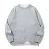 Rumeng marca retrô minimalista moderna estilo japonês, visual duas peças, suéter de gola redonda color block, blusa de tricô casual masculina de corte solto para o outono