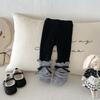 Dianxi 2026 Outono/Inverno Novo Estilo Leggings Grossos com Forro de Fleece para Bebês e Crianças Pequenas Meninas, Calças Meia-Calça Empilhadas Estilosas e Versáteis