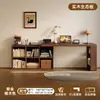Escritorio Doble de Madera Maciza Mesa de Estudio para Adultos en Casa Mesa Larga para Dormitorio Armario de Almacenamiento Mesa de Ordenador Retráctil Integrada