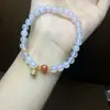 Pulsera de Ágata Amarilla Natural para Mujer, Diseño de Lujo Ligero, Pulsera de Cuentas, Joyería de Gama Alta, Nicho