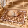 Esterilla refrigerante de verano para hámster, esterilla de hierba natural, duradera y resistente a los arañazos, adecuada para mascotas pequeñas, proporciona un lugar fresco para descansar para hámsteres, cobayas y conejos