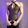 Lencería Sexy de Lóbulo, Body de Malla Apasionado y Atractivo, Medias de Malla Sin Quitar, Body de Pedrería, Ropa de Malla Tallas Grandes, Mayoreo