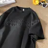 Camiseta curta de manga curta folgada para homens, verão, jovem, estilo americano resistente, fina, marca da moda, casual, top branco
