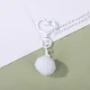 Llaveros de pompón de colores, colgantes lindos de color caramelo, cierres en forma de corazón, accesorios para bolsos, accesorios hechos a mano para manualidades al por mayor