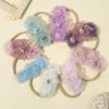 Nuevo estilo transfronterizo de malla con lindas flores para niños, correa para el cabello fina de tul suave para bebés, tocado de nailon para bebés