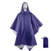 Poncho Impermeable Tres en Uno para Senderismo al Aire Libre Poncho Multifuncional Impermeable Fácil de Transportar Lona Esterilla para Suelo