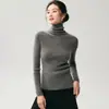 Suéter de cachemira de cuello alto sin costuras para mujer, suave y cómodo, corte holgado, estilo pullover, capa base de punto