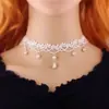 Estilo oscuro Lolita Gótico collar para mujer cadena de clavícula de rosa vintage gargantilla collar