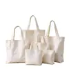Bolsa Tote de Lona Personalizada para Trabalho e Deslocamento Bolsa de Armazenamento Portátil Grande Capacidade Bolsa de Lona em Branco Impressão de Logo Feita Sob Medida