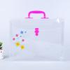 Bolsa Transparente Colorida de PVC para Arquivos Bolsa de Papelaria para Estudantes Bolsa de Informação Bolsa de Arquivos Bolsa de Mão Única Bolsa para Aulas Particulares