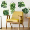 Nuevo Fun-C163 Fresco Realista Malla de Hierro Planta Verde Pegatina de Pared para Sala de Estar Entrada Decoración del Hogar Autoadhesiva Venta al por Mayor