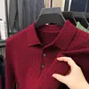 Nuevo Suéter Básico de Invierno 2025 para Hombre, Engrosado, de Mediana Edad, Holgado, Color Sólido, Casual, Suéter de Punto con Cuello Campana para Hombre al por Mayor