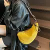 Bolsa Retro Fosca para Mulheres, Grande Capacidade, Novo Design de Nicho Outono e Inverno 2025, Bolsa de Ombro Único Transversal, Bolsa Dumpling para o Dia a Dia