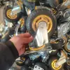 Fabricante Original Roda de Borracha Sólida Silenciosa de 3/4/ 5 polegadas Rodízio Universal Resistente ao Desgaste para Carrinho com Freio