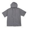 Camisa de manga curta com capuz, design masculino, senso de nicho, top solto, chique, estilo harajuku, camisa, jaqueta, estilo hong kong, verão, fina