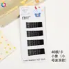 Set de Pinzas para el Cabello de Dibujos Animados Pintura Negra Mate Pinza para Flequillo Cabello 20 Pinzas de Una Palabra En Cajas Pinza Lateral Simple A33