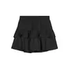 Estilo Balé Francês Vestido Preto de Bolo Mulheres Verão Estilo Doce Cintura Alta Emagrecimento Saia A-Line Saia Midi Saia Mini Branca