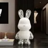 Conejo de Lentejuelas Hecho a Mano Creativo Adorno Grande de Pie para Sala de Estar de Villa Entrada Hotel Decoración de Celebridad de Internet Fábrica de Origen