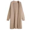 Cárdigan de Punto de Longitud Media por Encima de la Rodilla para Mujer 2026 Otoño e Invierno Nuevo Estilo Coreano Holgado Retro Estilo Perezoso Chaqueta Suéter Moderna
