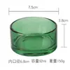 Portavelas redondo de cristal rojo muy atractivo para decoración del hogar, montaje de mesa, bodas y decoración de ambiente romántico azul verdoso