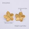 Aretes transfronterizos de acero de titanio chapado en oro 18K de acero inoxidable para verano, para mujer, minoritarios, de alto nivel, no se decoloran, estilo ins